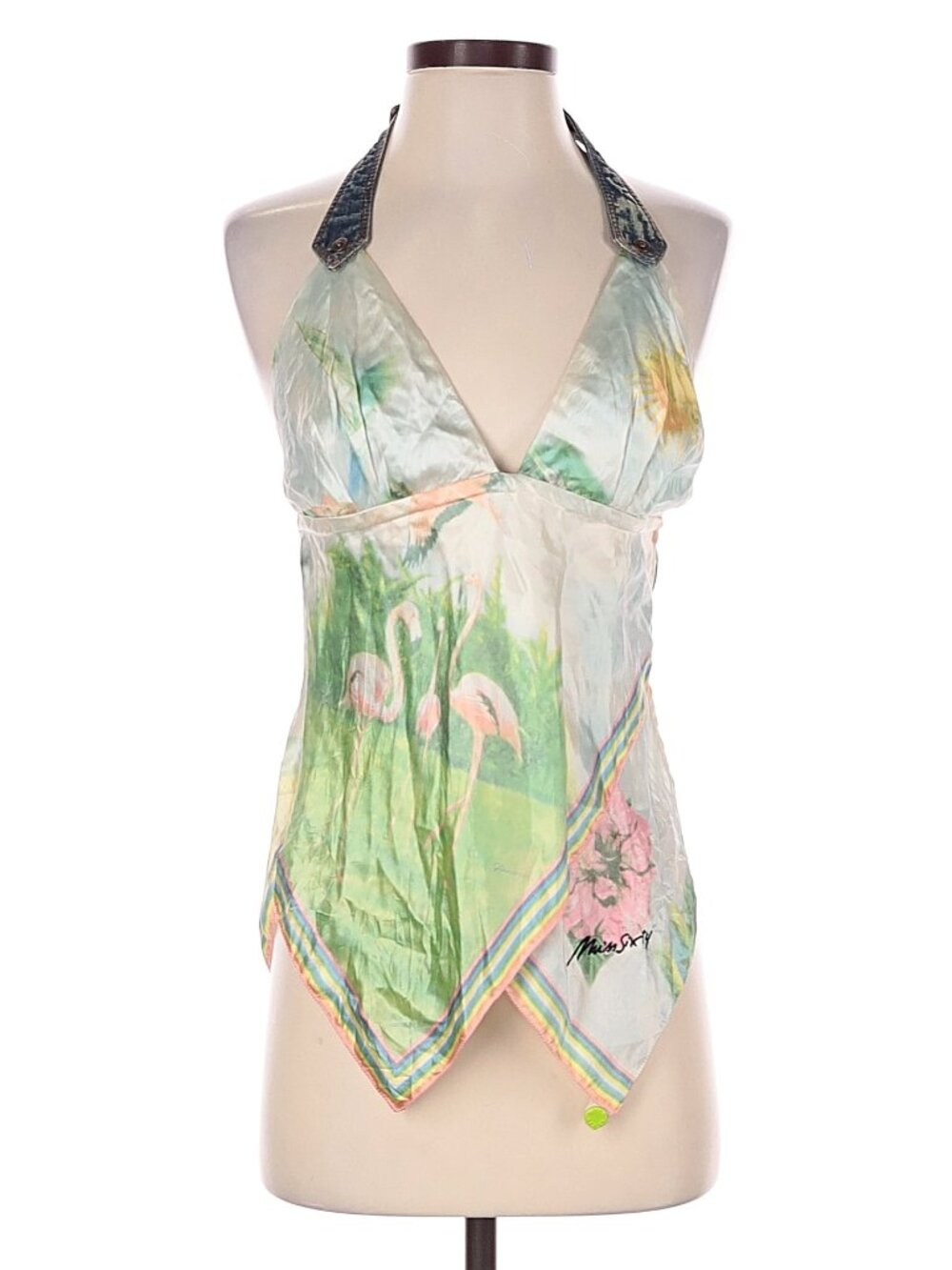 Halter Top Silk VINTAGE Y2K WHIMSICAL GIRLY COQUETTE EUC RARE